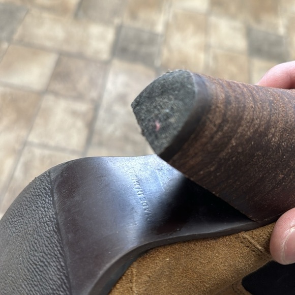 Asos Suede Leather Heel ankle boot sz 7 - Picture 7 of 8